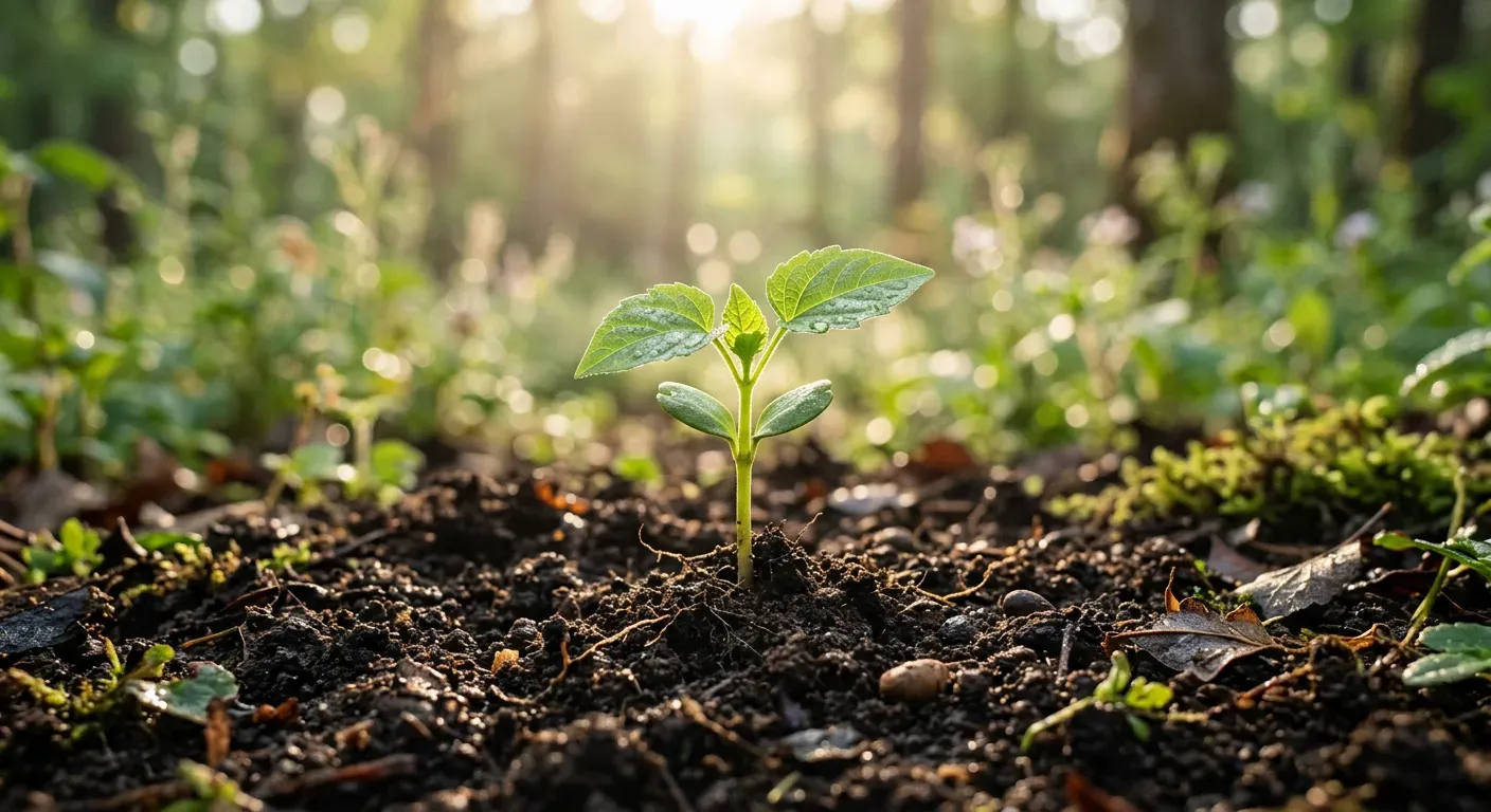 Green sprout representing growth