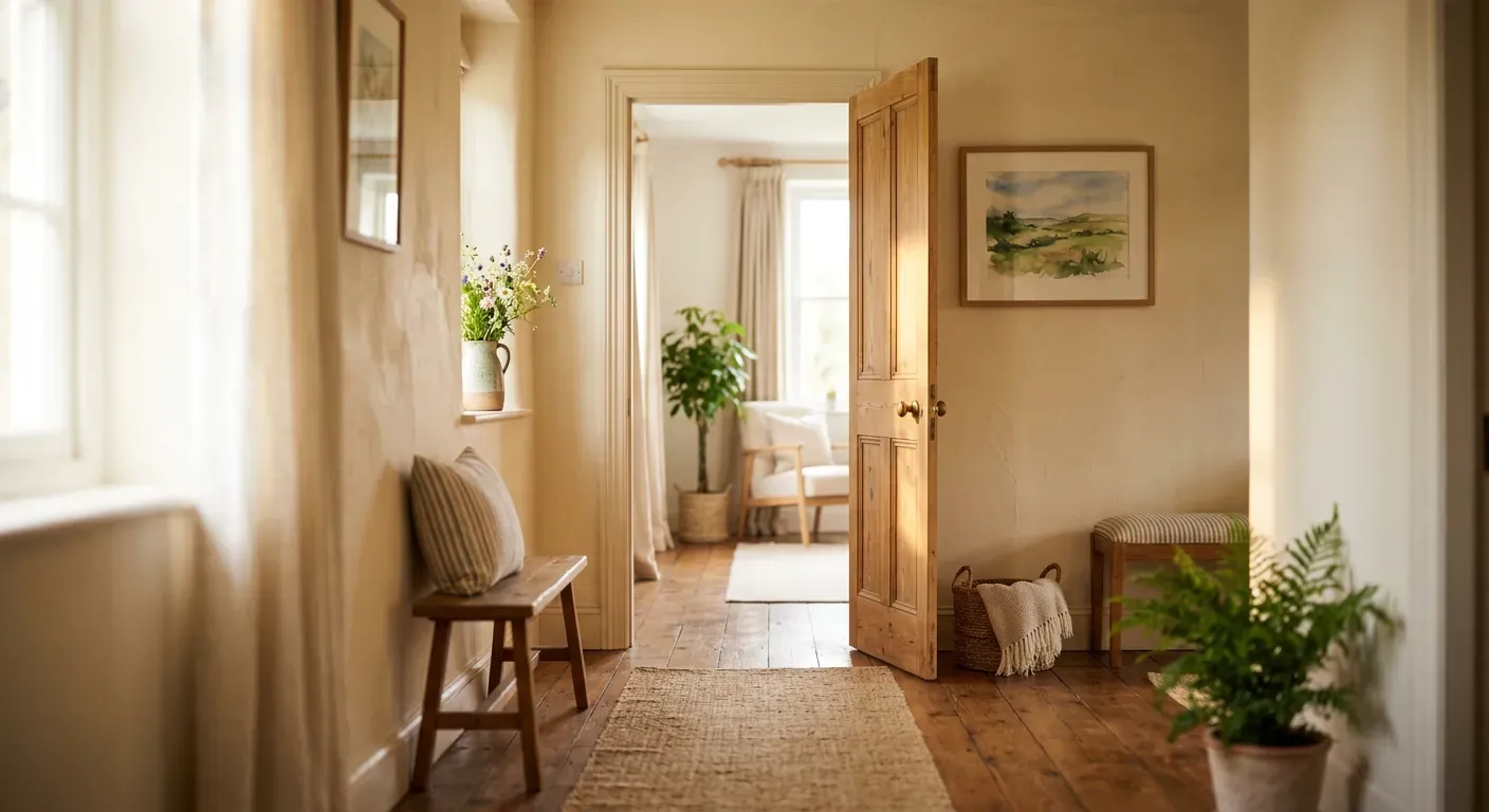 Sunlit hallway representing a welcoming entry